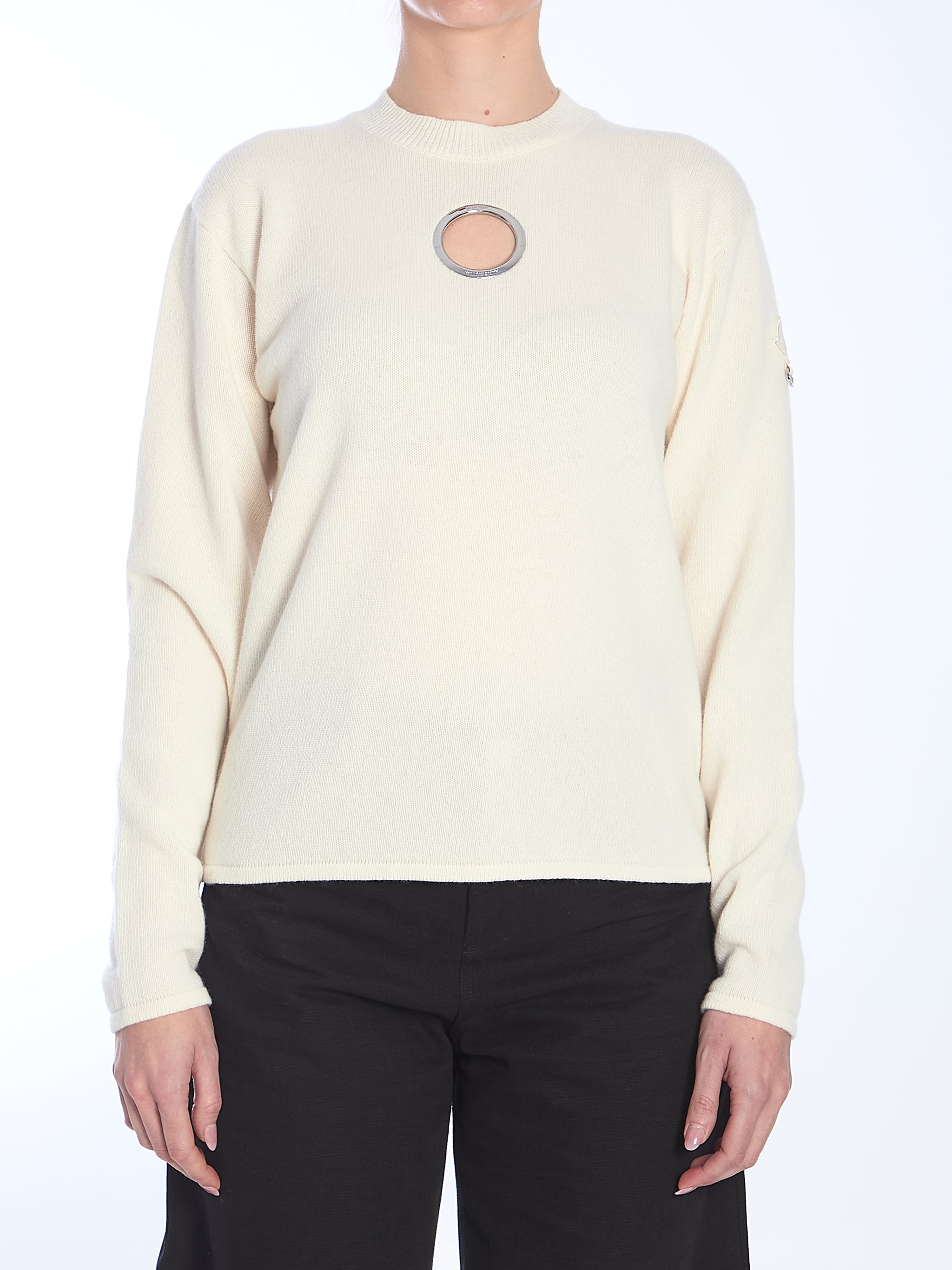 white wool sweater