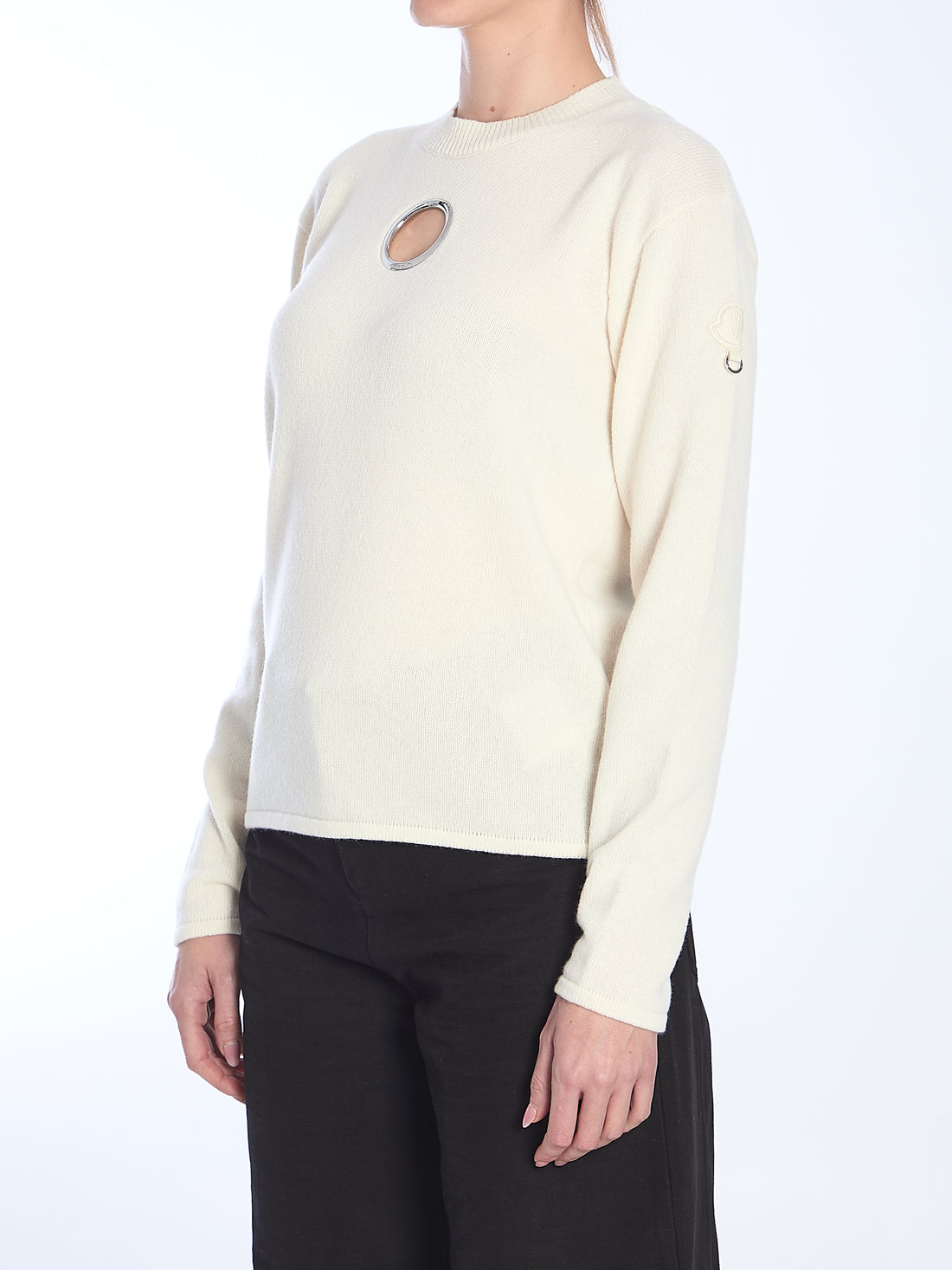 MONCLER WILLOW SMITH XS white wool sweater