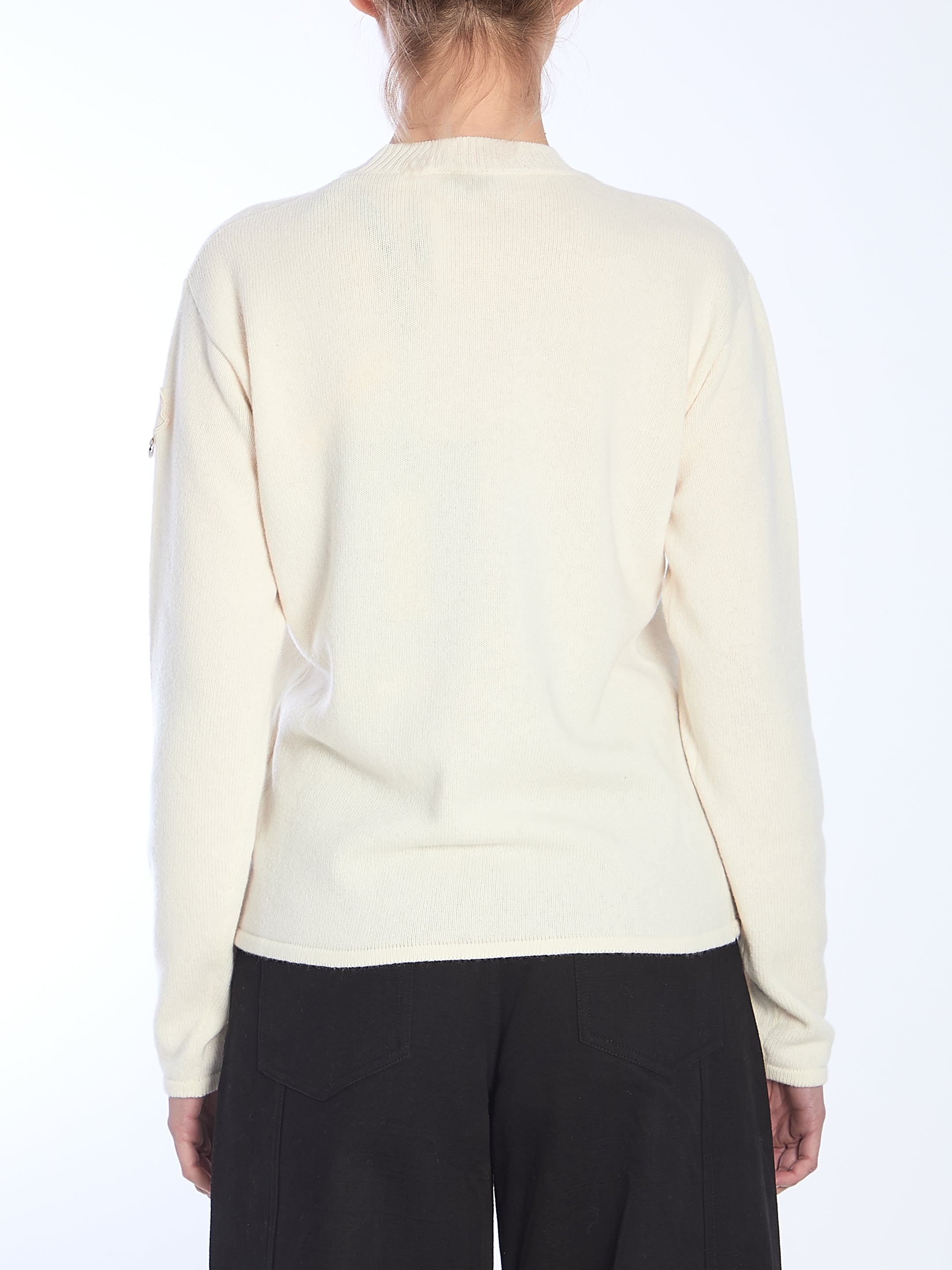 MONCLER WILLOW SMITH XS white wool sweater