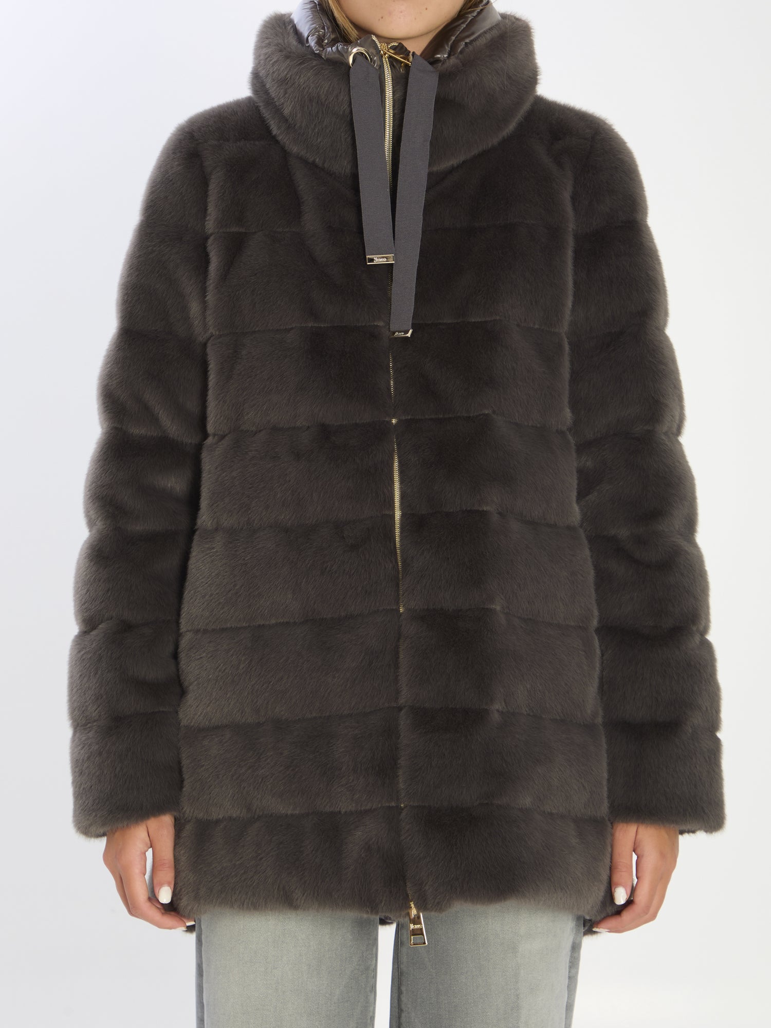 HERNO 42 faux fur down jacket