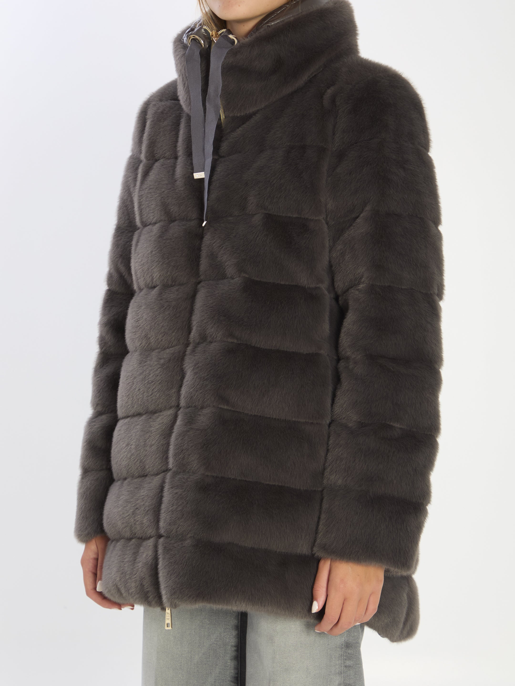 HERNO 42 faux fur down jacket