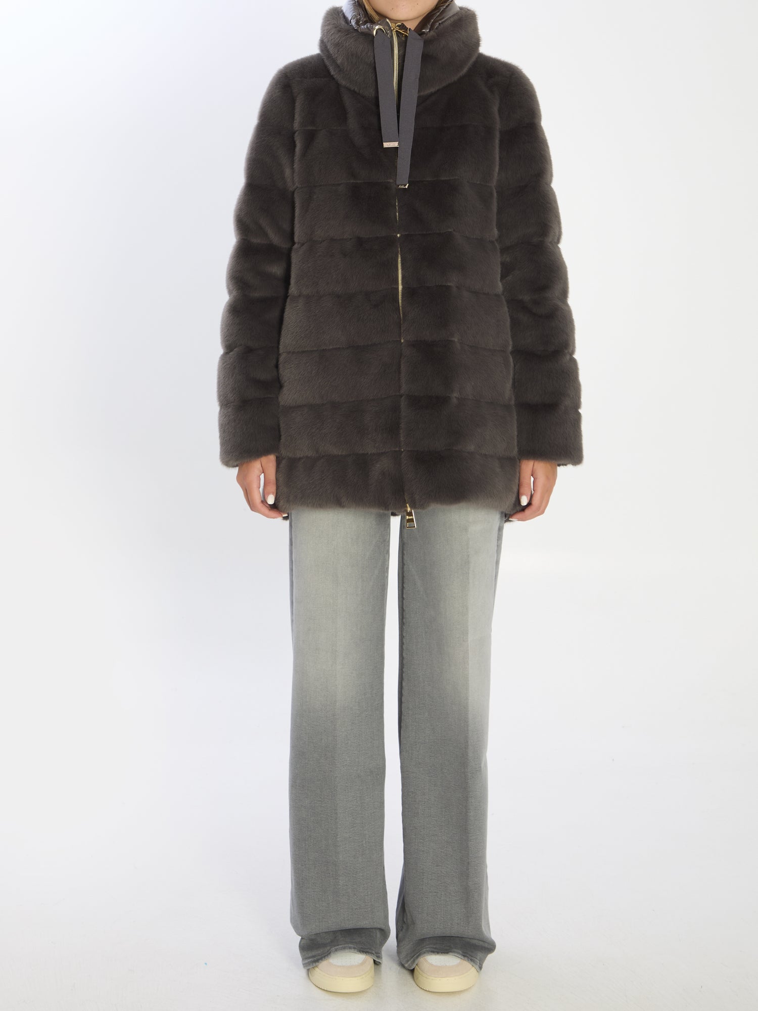 HERNO 42 faux fur down jacket
