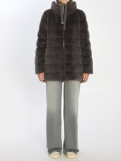 HERNO 42 faux fur down jacket
