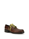 antique leather lace-up loafers