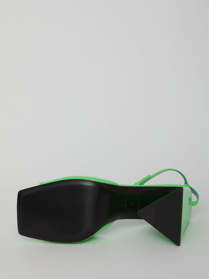 THE ATTICO 36 green piper sandals