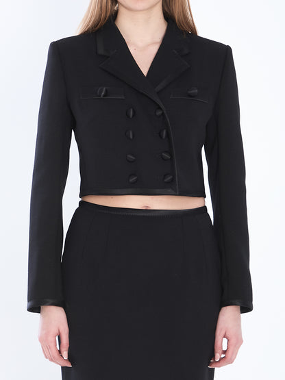 DOLCE&amp;GABBANA 40 cropped double-breasted jacket