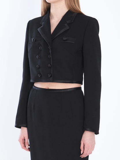 DOLCE&amp;GABBANA 40 cropped double-breasted jacket