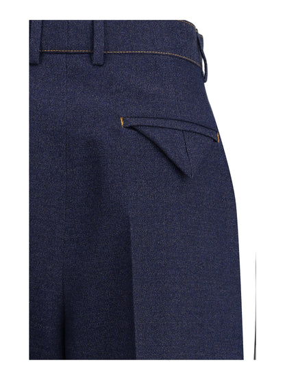 BOTTEGA VENETA 40 mélange wool pants