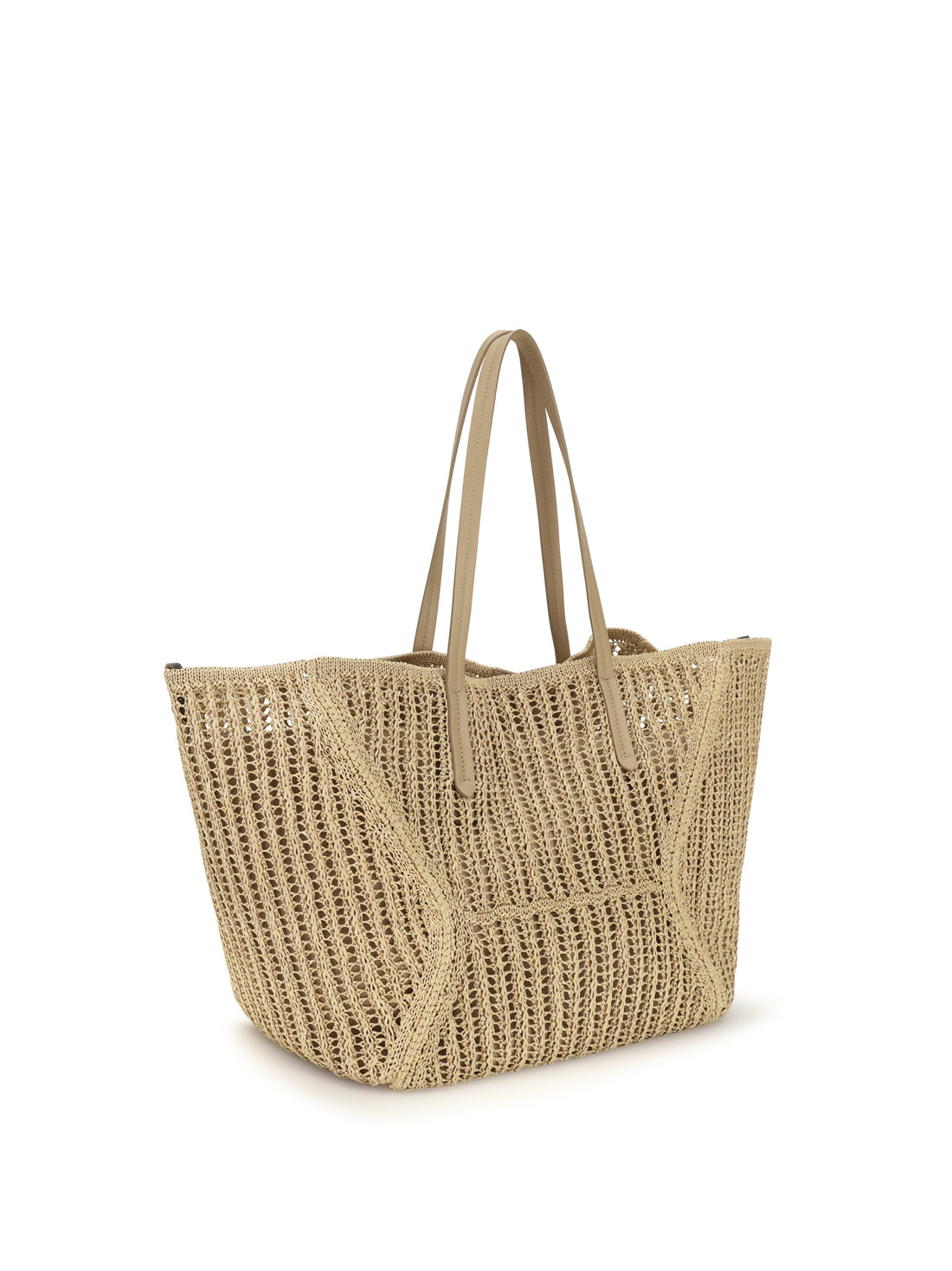BRUNELLO CUCINELLI OS bc duo shoulder bag in raffia