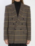 SAINT LAURENT 38 checked wool jacket