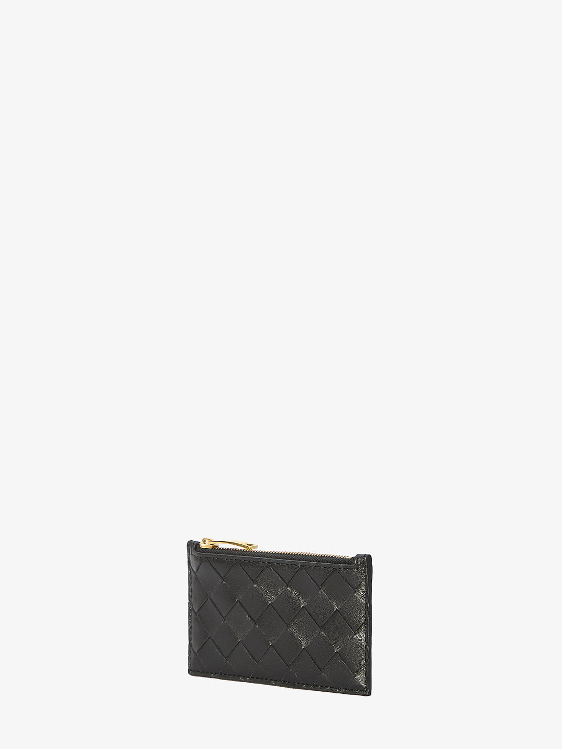 BOTTEGA VENETA OS black zipped cardcase