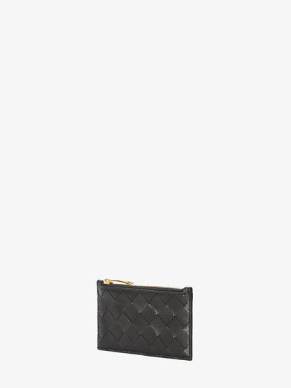 BOTTEGA VENETA OS black zipped cardcase