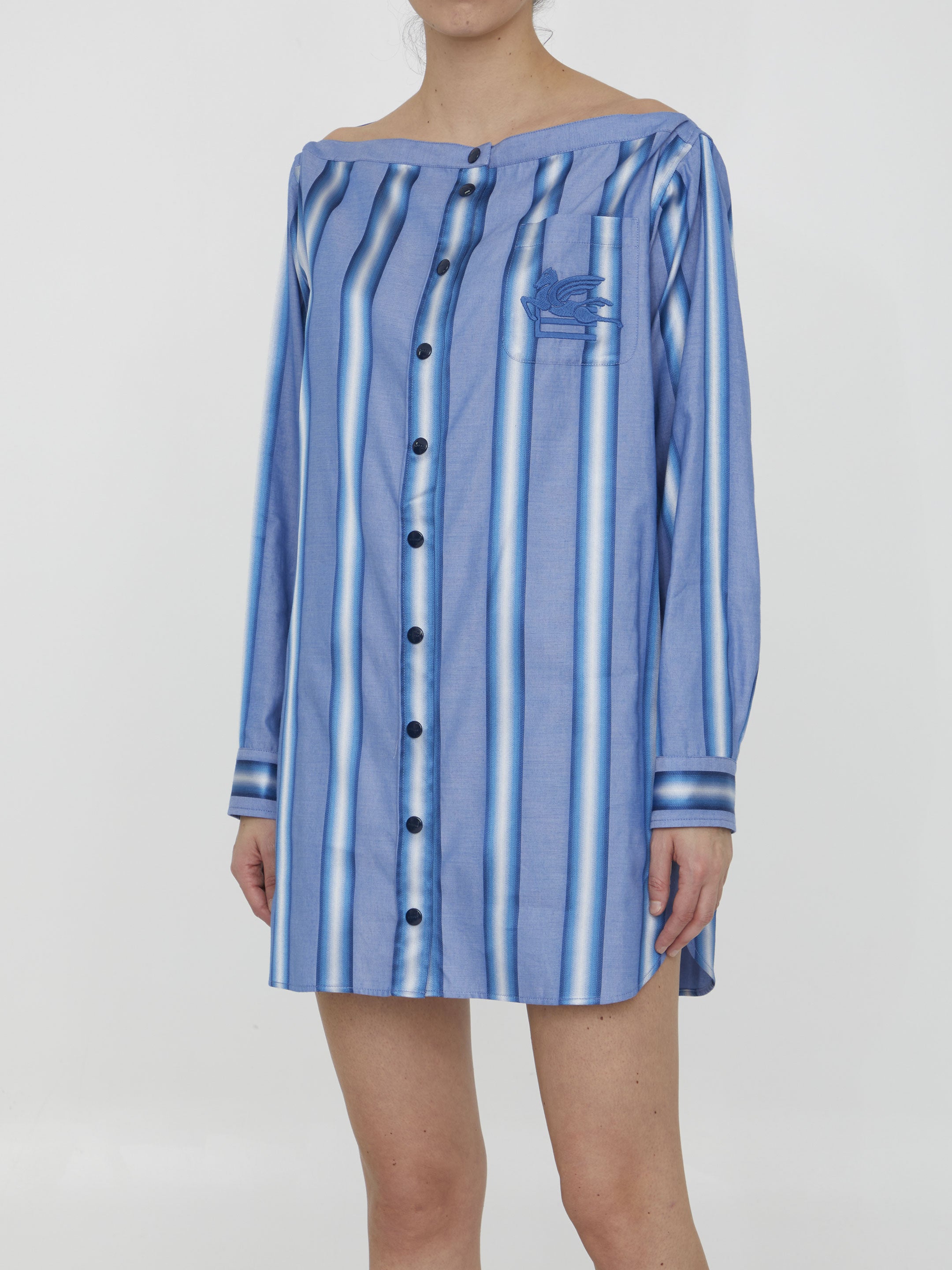 ETRO 38 striped shirt dress