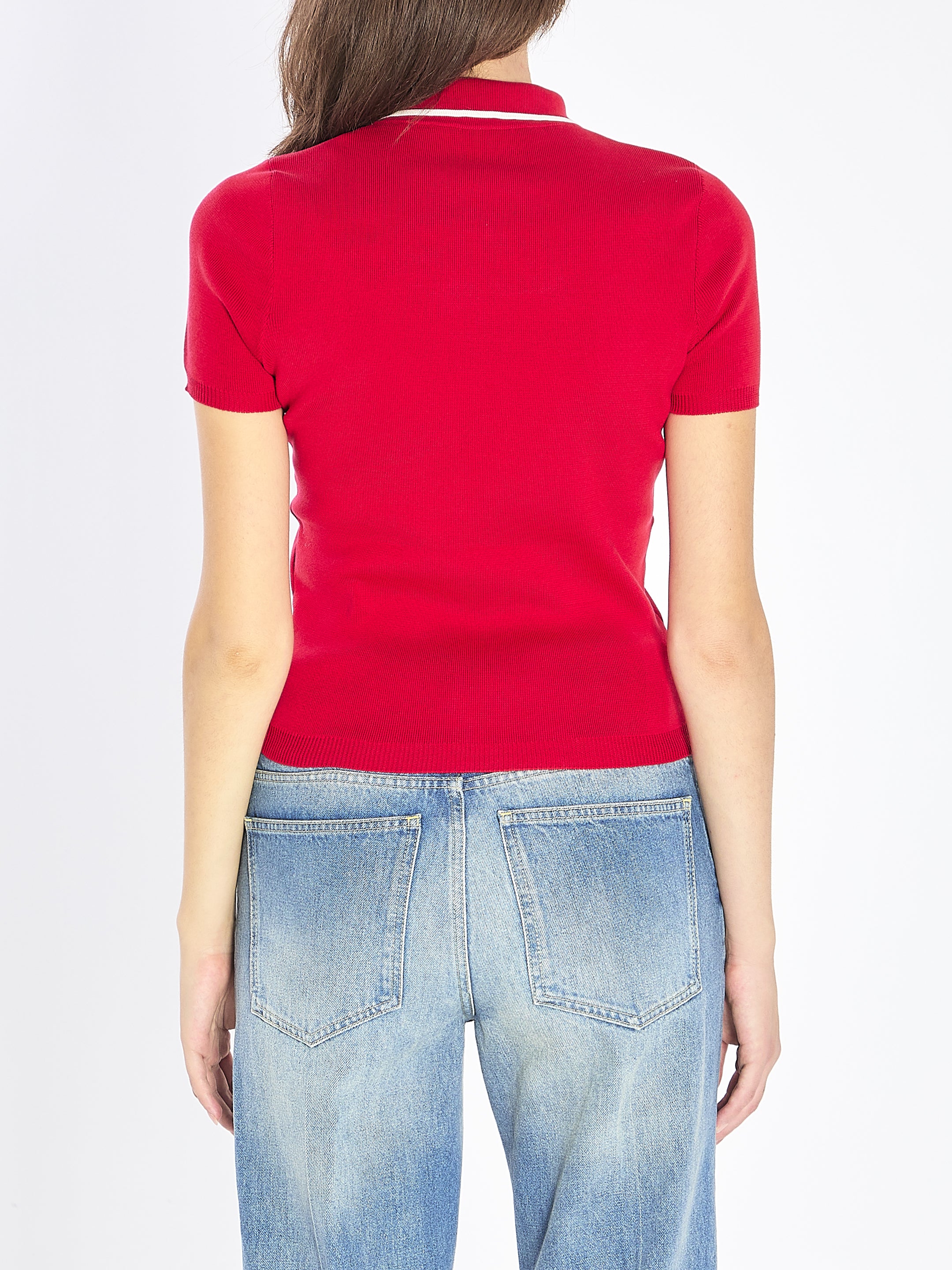 VALENTINO GARAVANI M embroidered cherry polo 