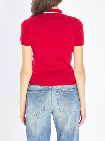 VALENTINO GARAVANI M embroidered cherry polo 