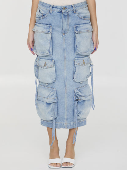 THE ATTICO 25 cargo midi skirt