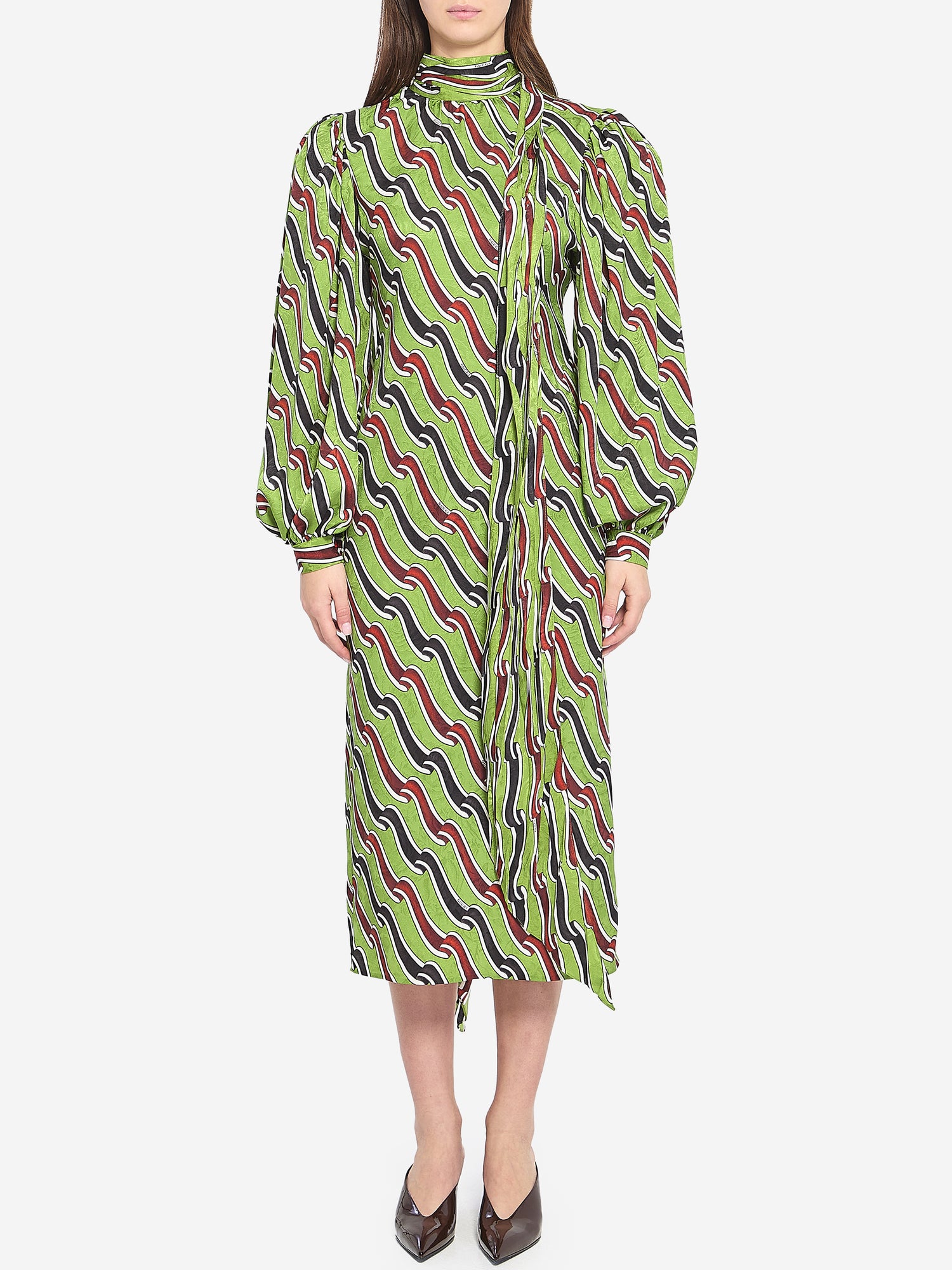 GUCCI 40 printed silk dress