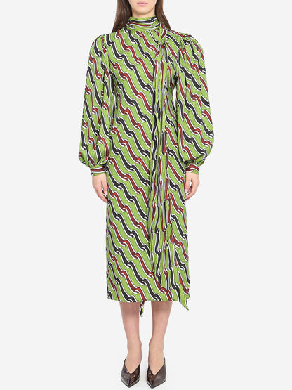 GUCCI 40 printed silk dress