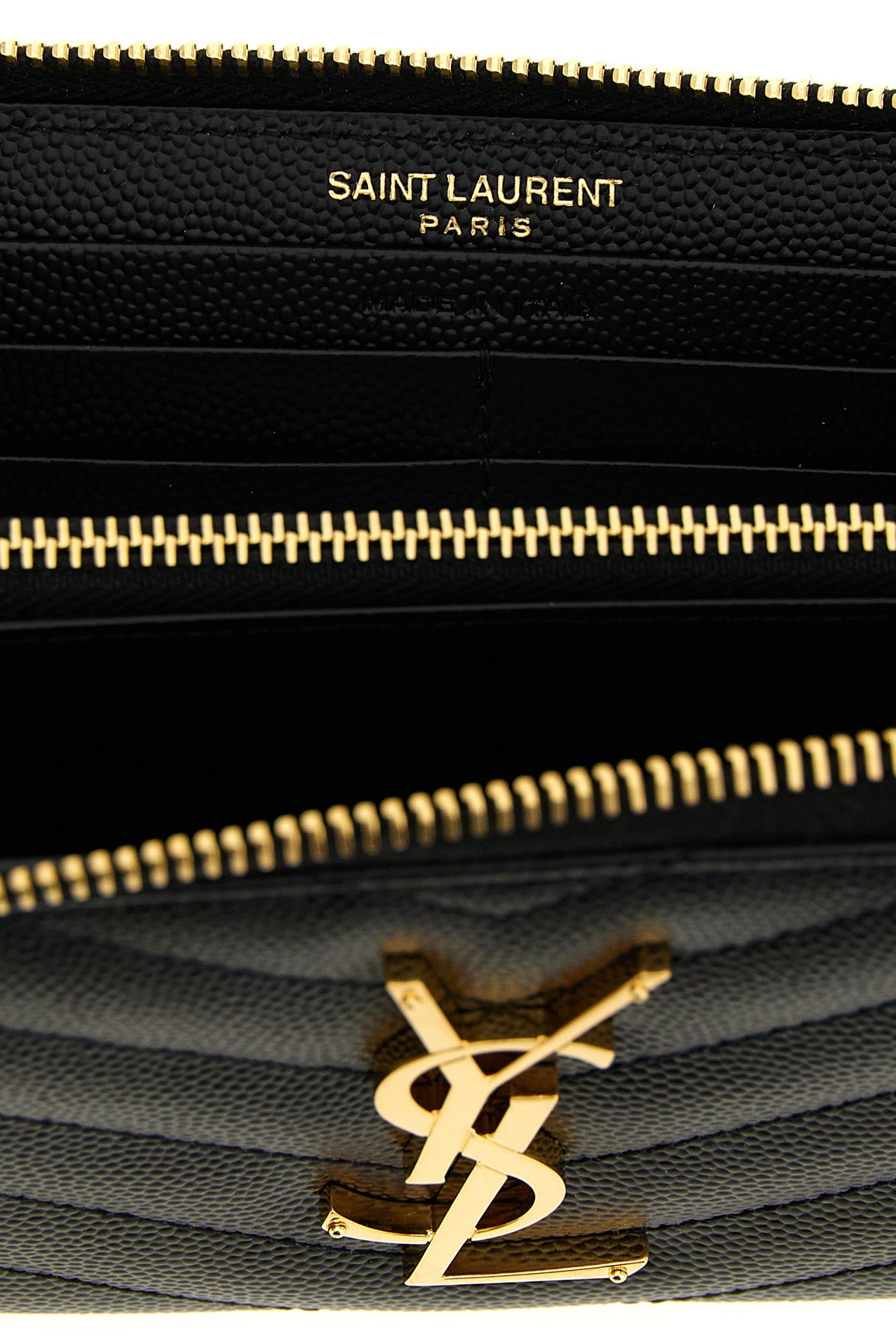 monogramme wallet in matelassé leather