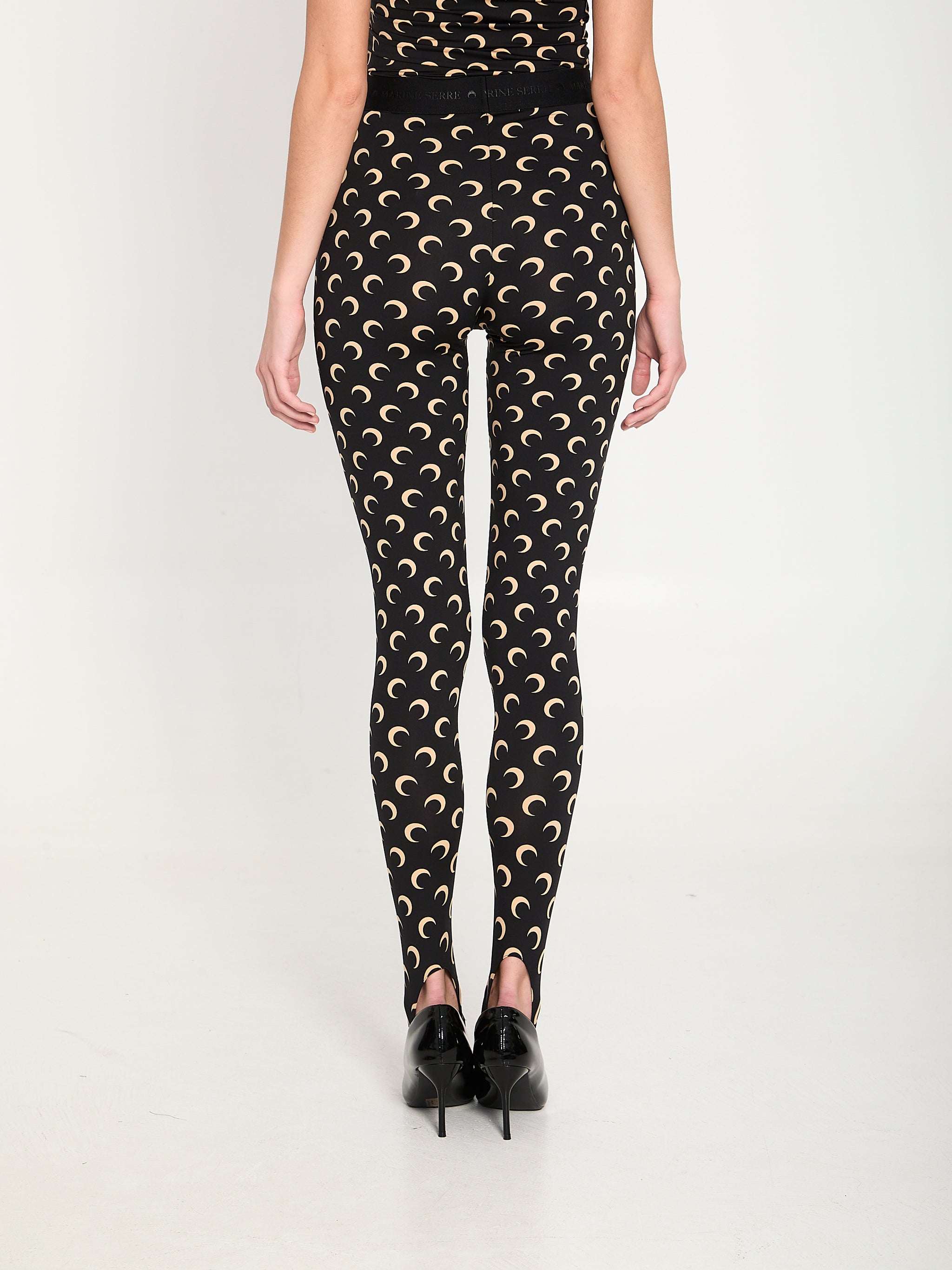 moon printed jersey leggings