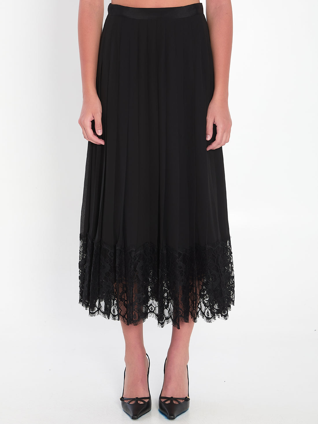 DOLCE&amp;GABBANA 42 lace midi skirt