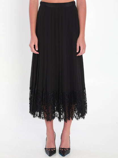 DOLCE&amp;GABBANA 42 lace midi skirt