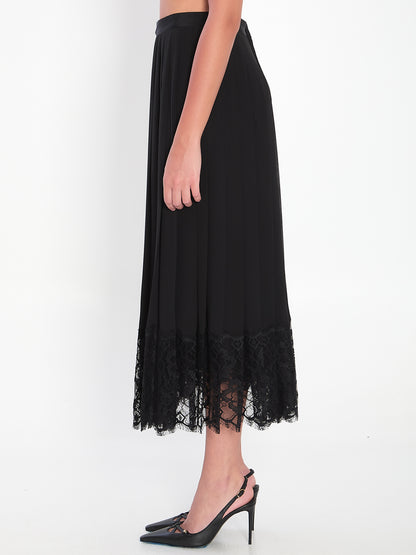 DOLCE&amp;GABBANA 42 lace midi skirt