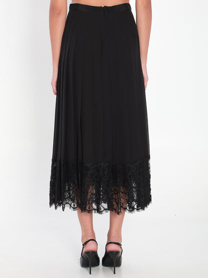 DOLCE&amp;GABBANA 42 lace midi skirt