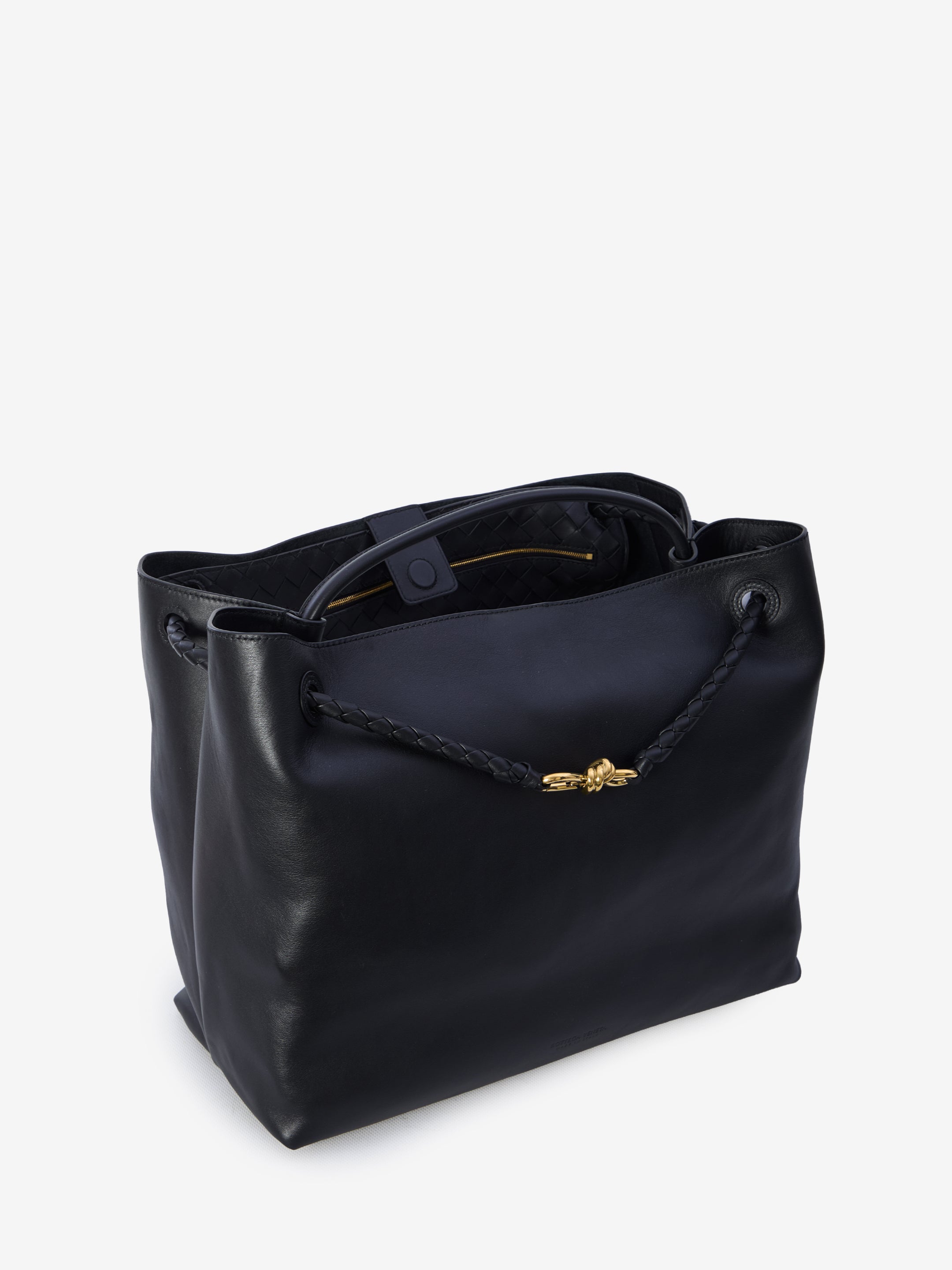 BOTTEGA VENETA OS black large andiamo bag