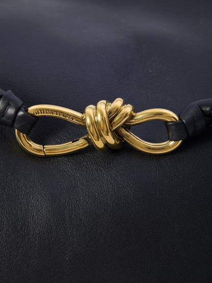 BOTTEGA VENETA OS black large andiamo bag