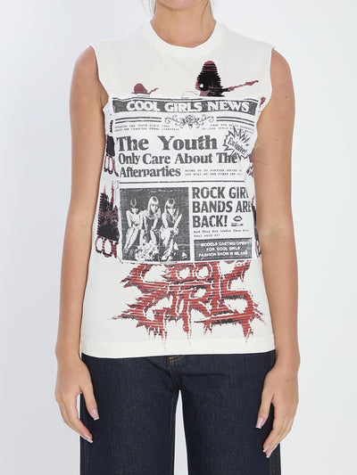 printed jersey top