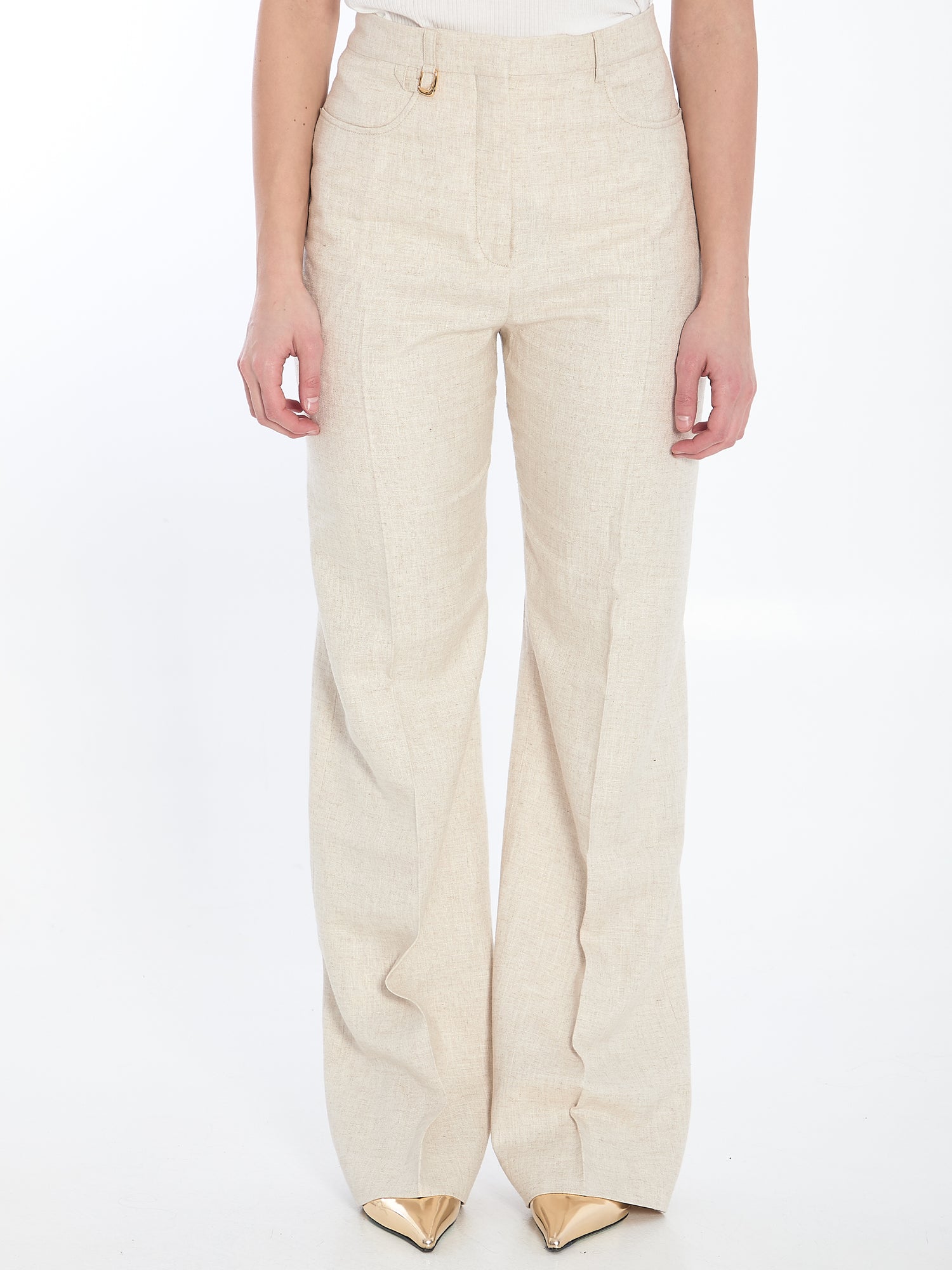 JACQUEMUS 40 sauge trousers