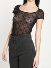 monogram mesh top