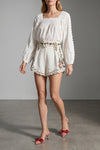 euroflax(tm) premium richelieu off-white fruit beauty linen shorts