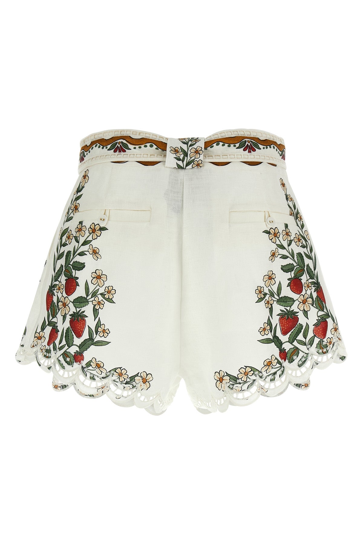 euroflax(tm) premium richelieu off-white fruit beauty linen shorts