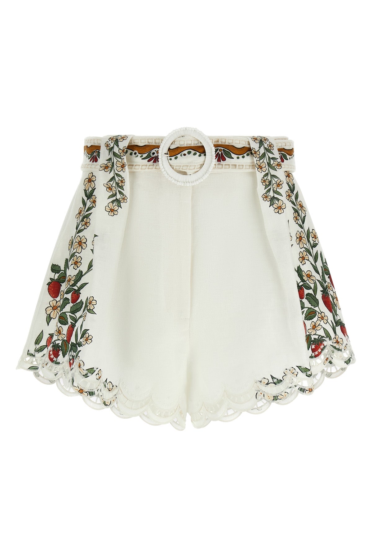 euroflax(tm) premium richelieu off-white fruit beauty linen shorts