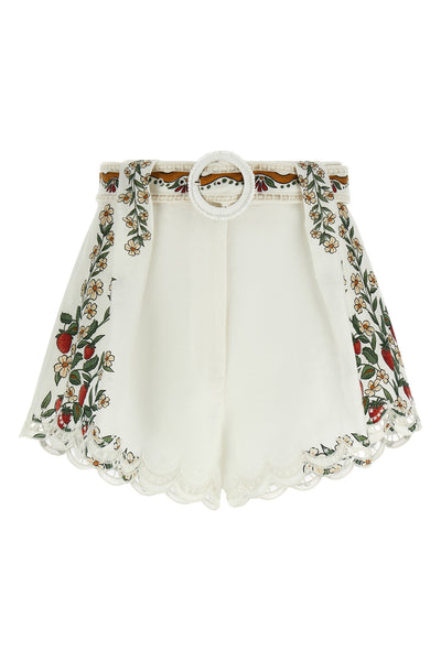 euroflax(tm) premium richelieu off-white fruit beauty linen shorts