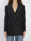 double-breasted jacket in faille
