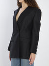 double-breasted jacket in faille