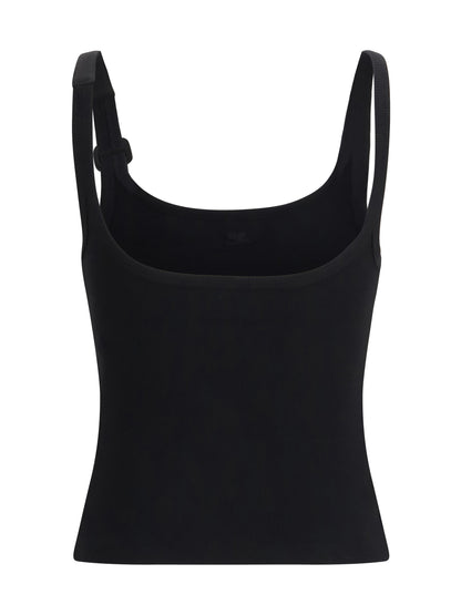 COURRÈGES M buckle 90’s rib tank top