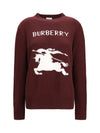 cashmere and wool sweater with knight motif