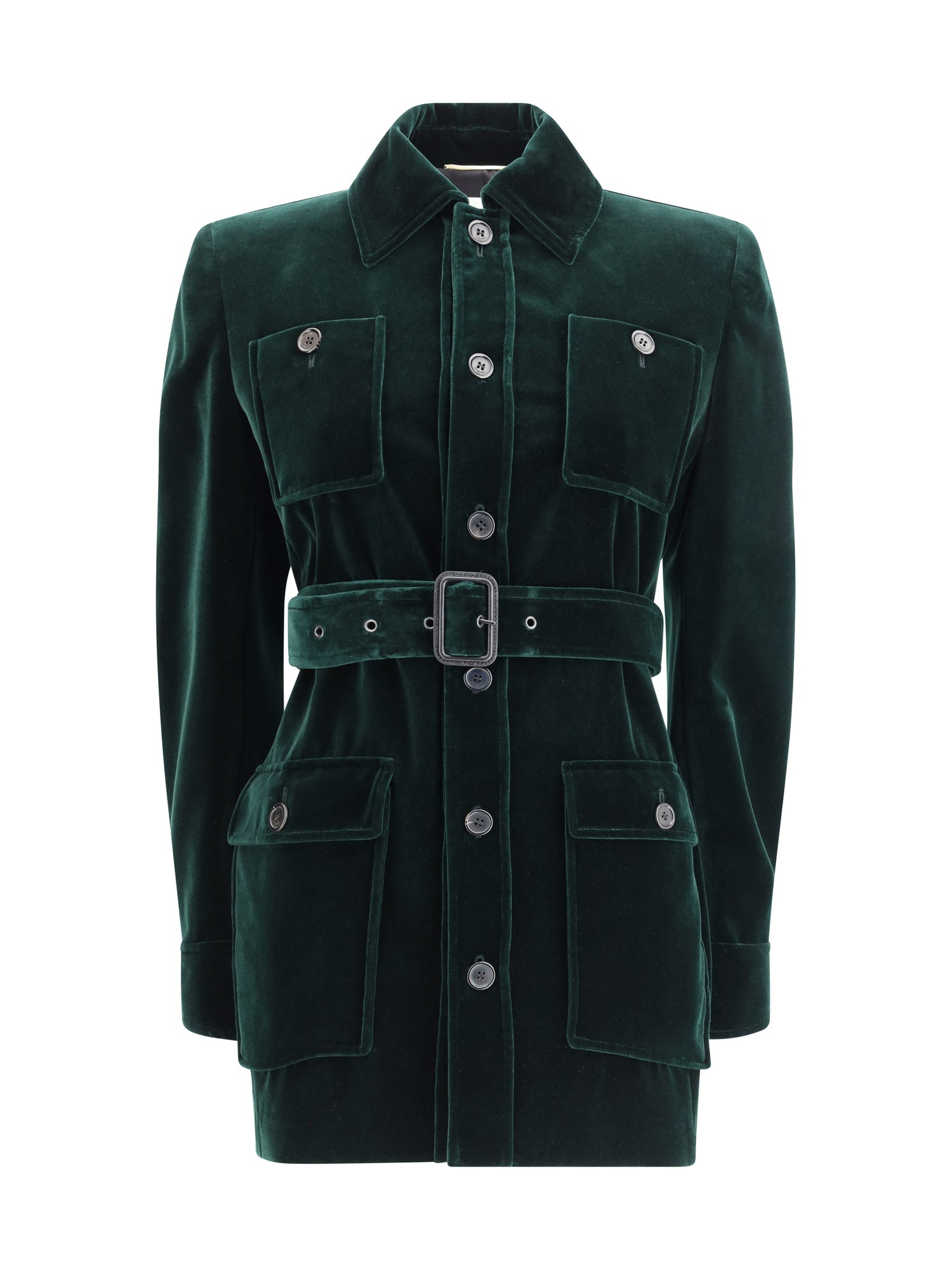 SAINT LAURENT 40 velvet saharan jacket