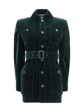 SAINT LAURENT 40 velvet saharan jacket