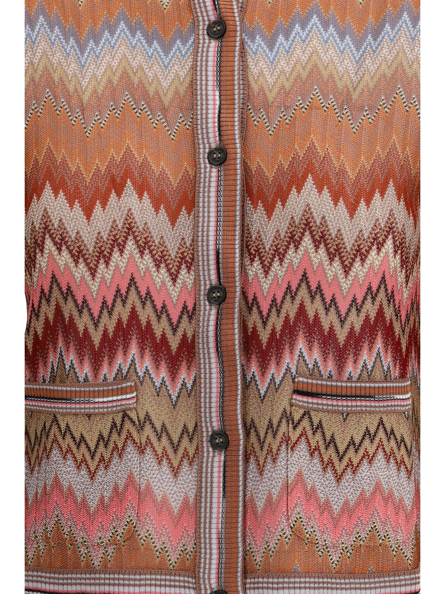 MISSONI 42 viscose cardigan with snake chevron motif