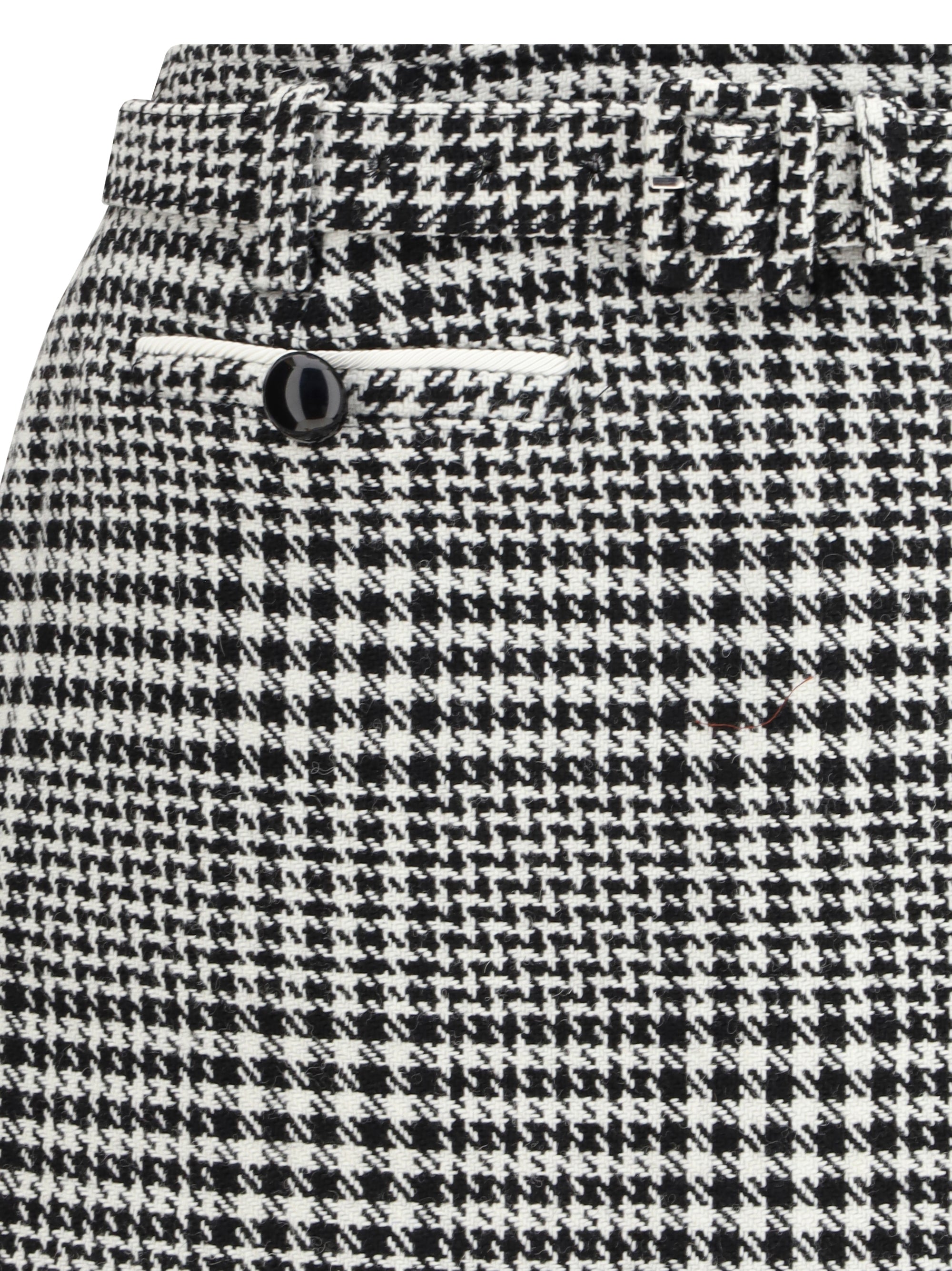 SELF-PORTRAIT 10 houndstooth wool pants-skirt 