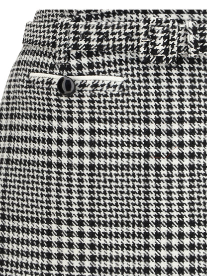 SELF-PORTRAIT 10 houndstooth wool pants-skirt 