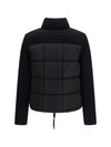 quilted wool padded cardigan with zip