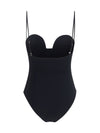retro bustier one-piece swimsuit