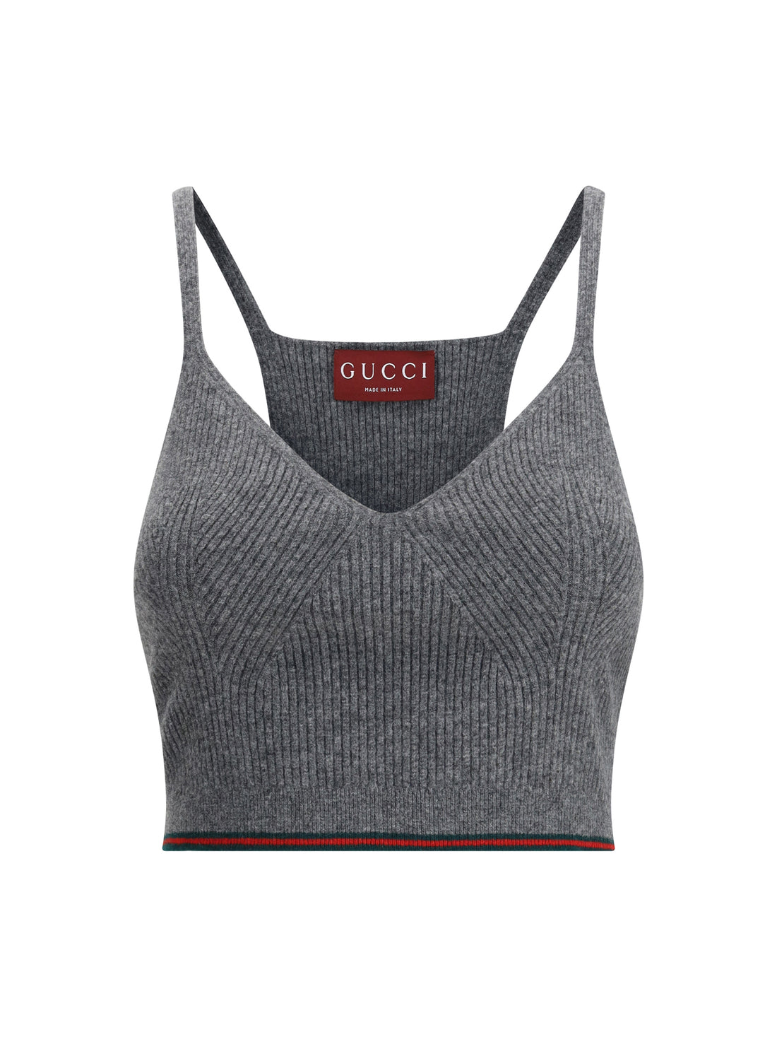 GUCCI M v-neck ribbed top
