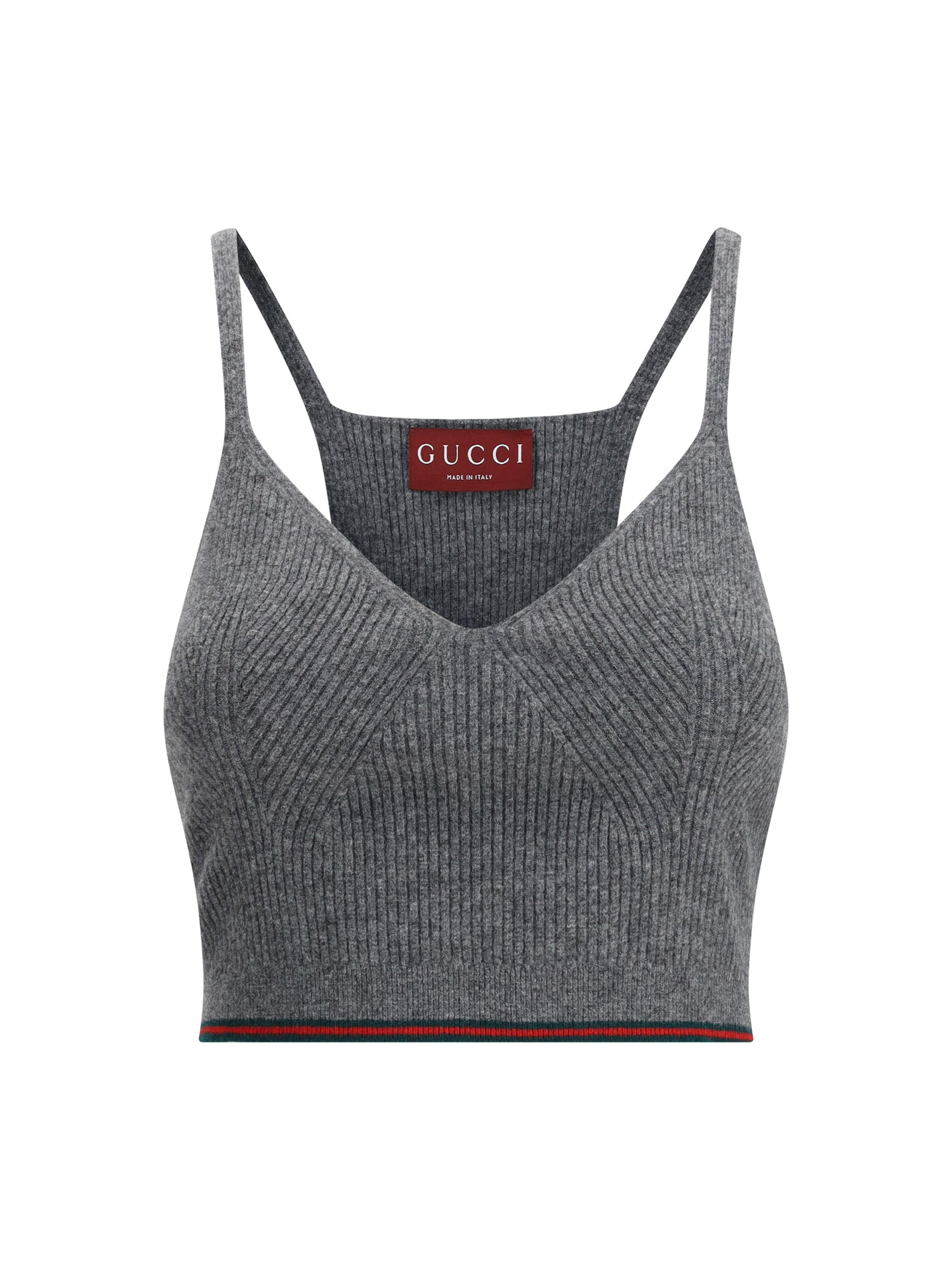 GUCCI M v-neck ribbed top